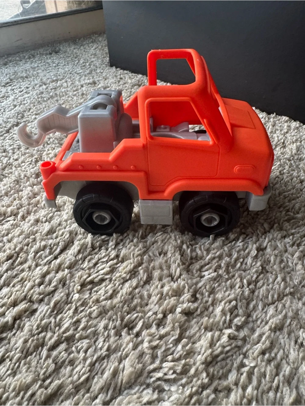 Fisher-Price Little People Orange Tow Truck Vehicle with Working Hook